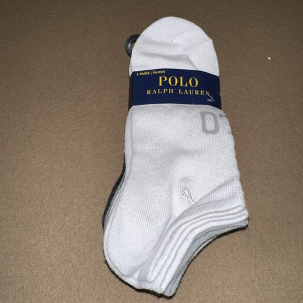 Polo Ralph Lauren Women's 6 Pair Low Cut Thin Socks Assorted Colors New.4-10.5